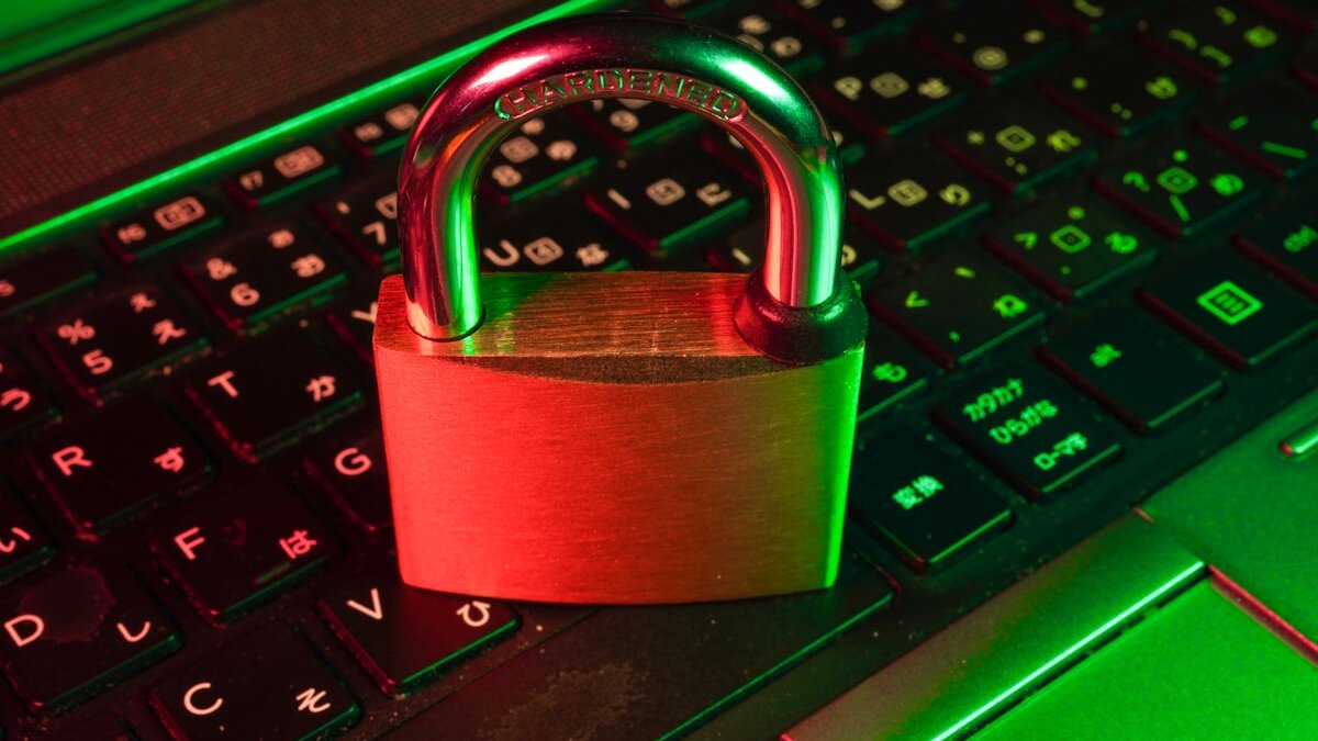 Security lock representing the challenge of access control for dual-use AI models