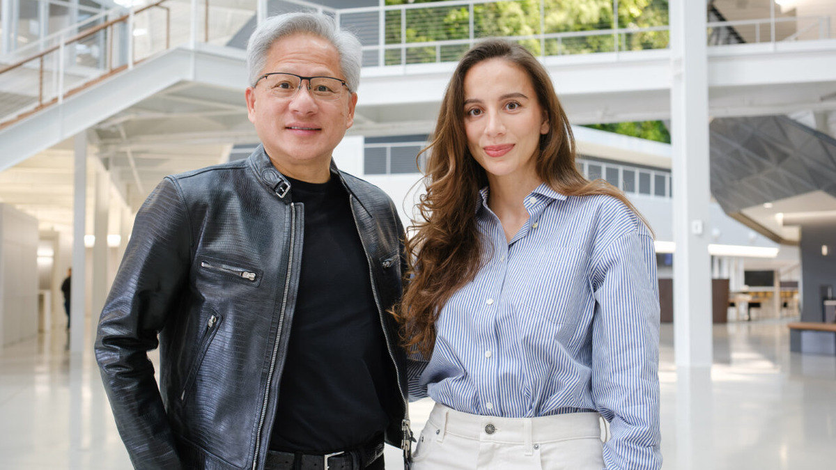Jensen Huang and Mira Murati at the Nvidia partnership announcement, March 2026